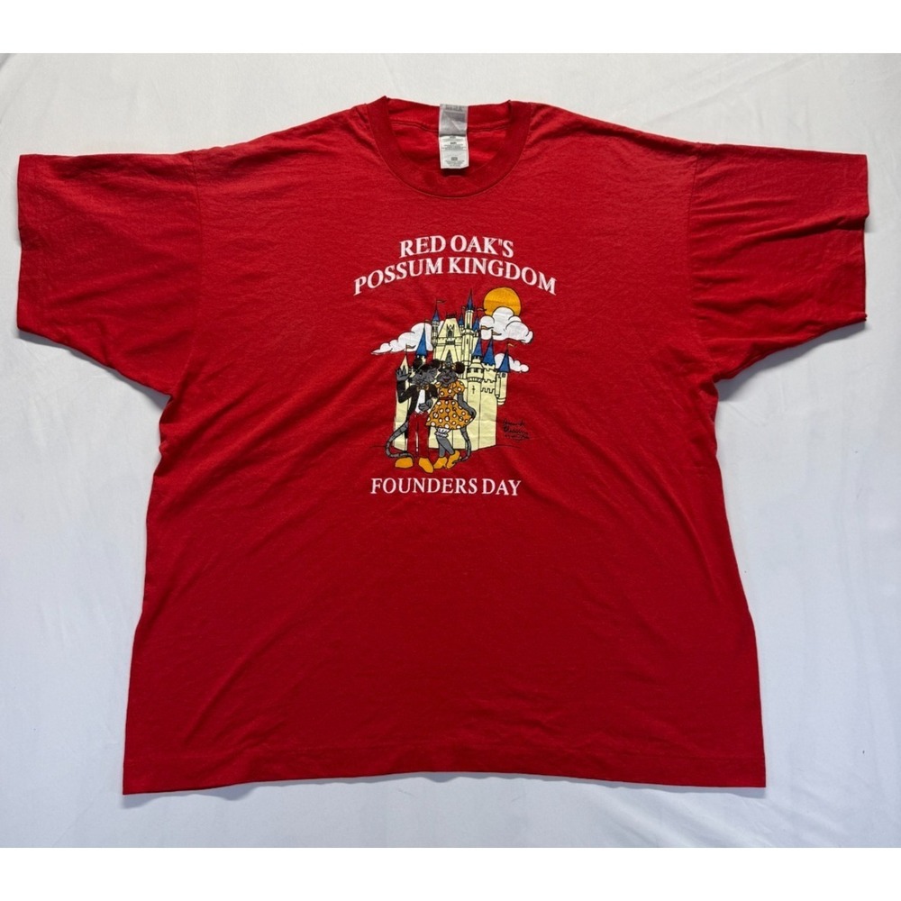 VTG Fruit of The Loom T Shirt Mens 2XL Possum Kingdom Founders Day Single Stitch